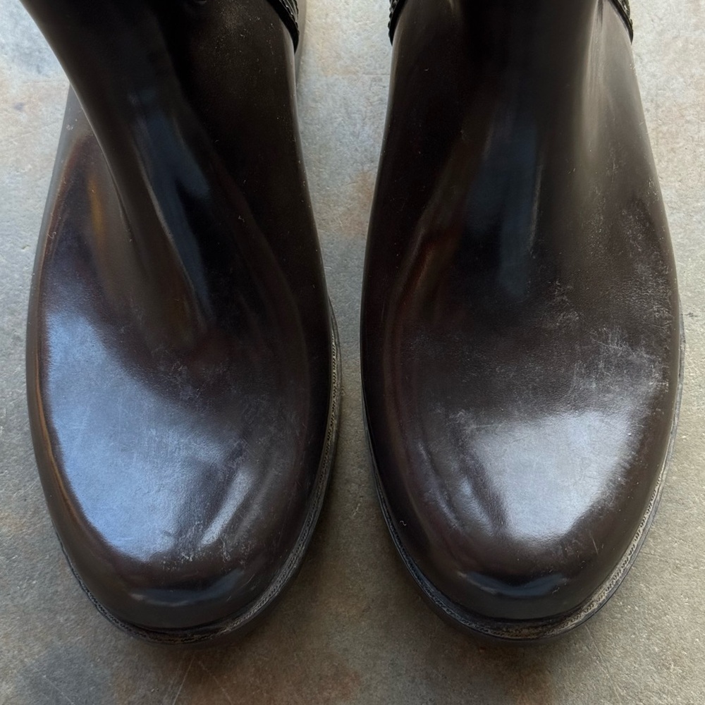 Coach Tristee Signature Lace-Up Rain Boots - Brown - Picture 10 of 12